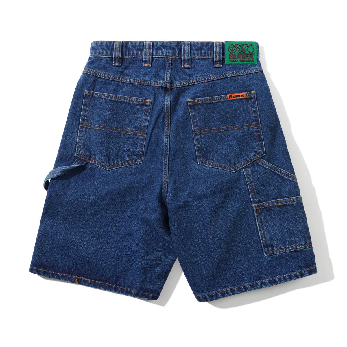 Butter Goods Weathergear Denim Shorts in Repaired Indigo