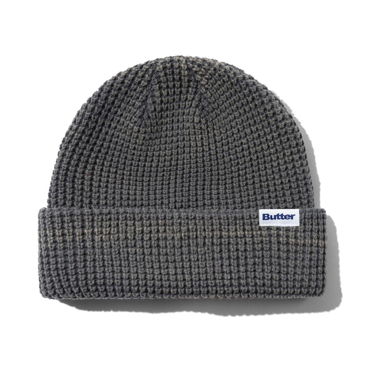 Butter Goods Distress Waffle Beanie in Grey