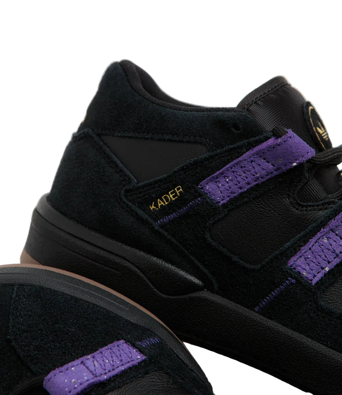 Adidas Kader in Core Black/College Purple/Gold Metallic