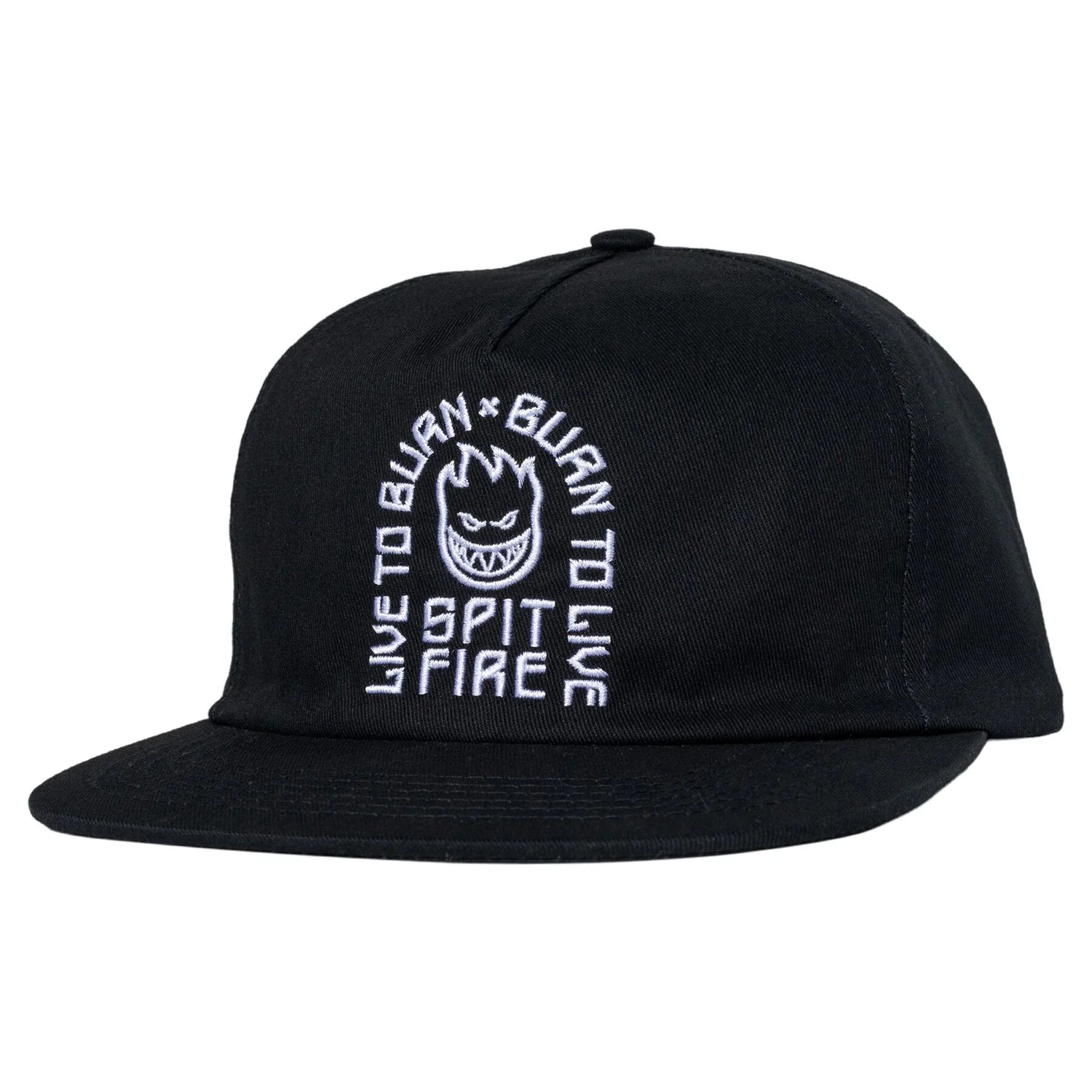 Spitfire LTB Arch Snapback Hat in Black/White