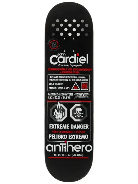 Antihero John Cardiel Fueled Up Deck 8.62
