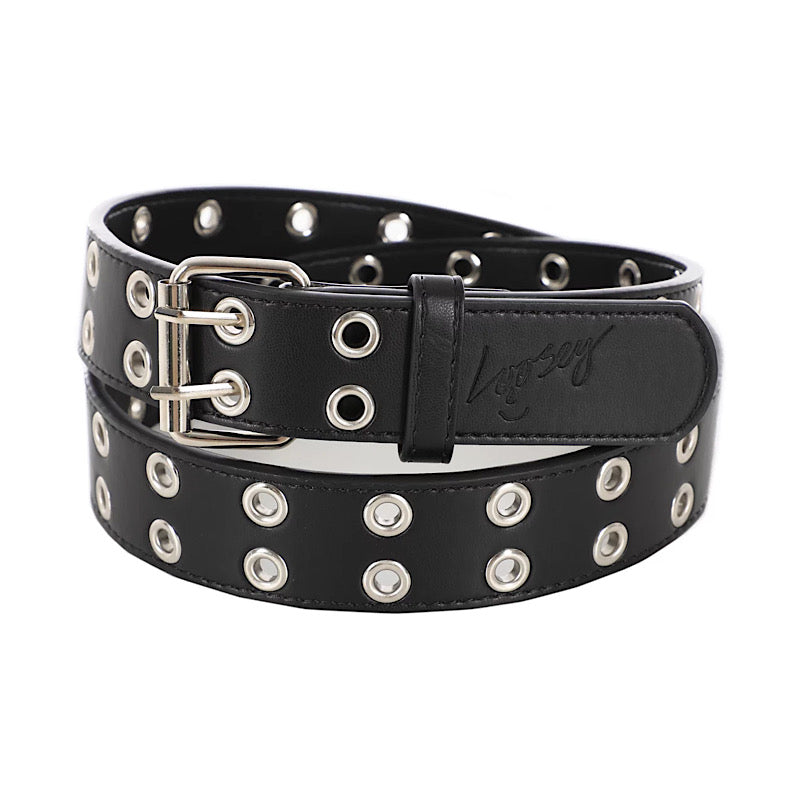 Loosey Black Grommet Hole Belt
