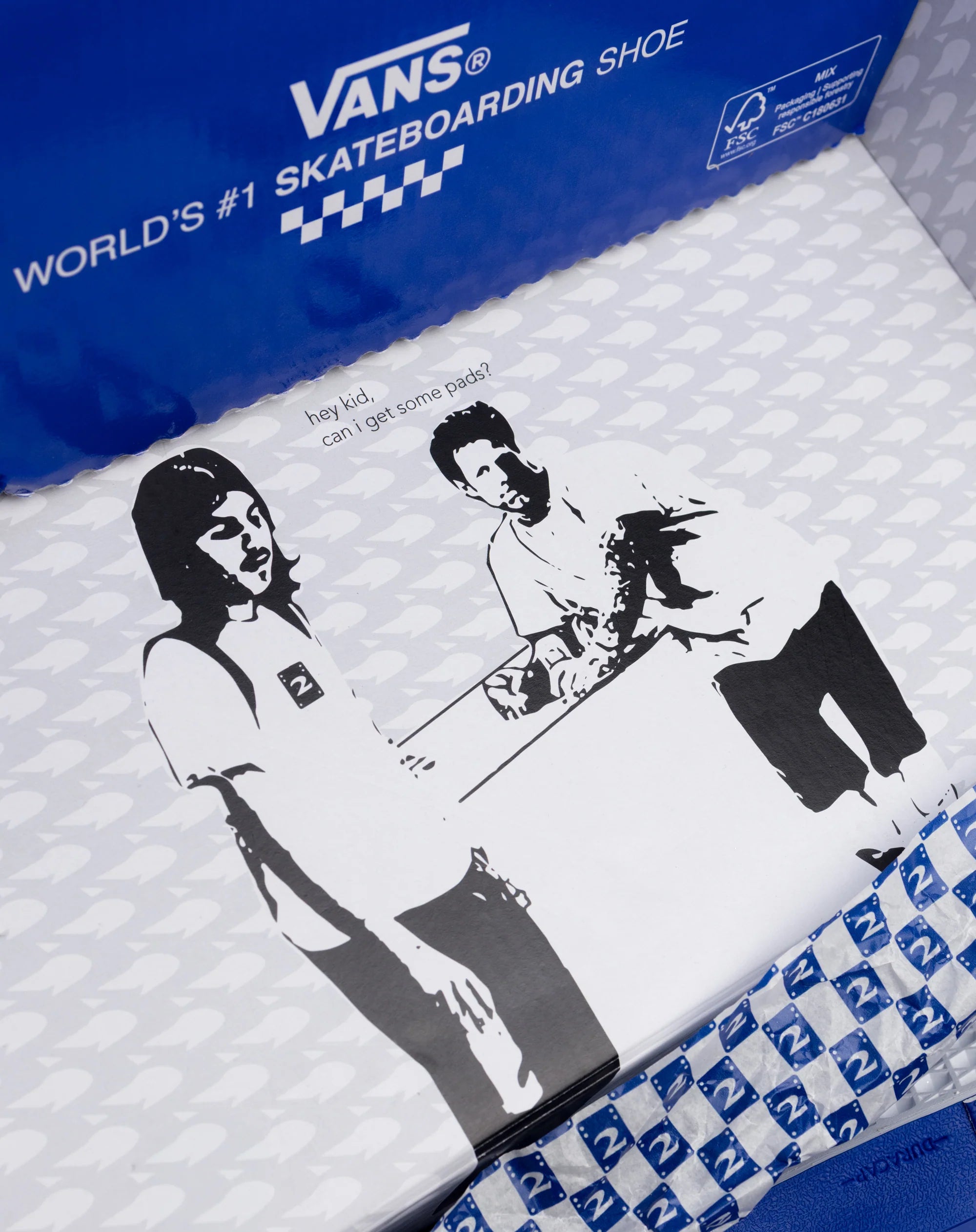 Vans Skate Old Skool Ghillie 2risers in Navy/White