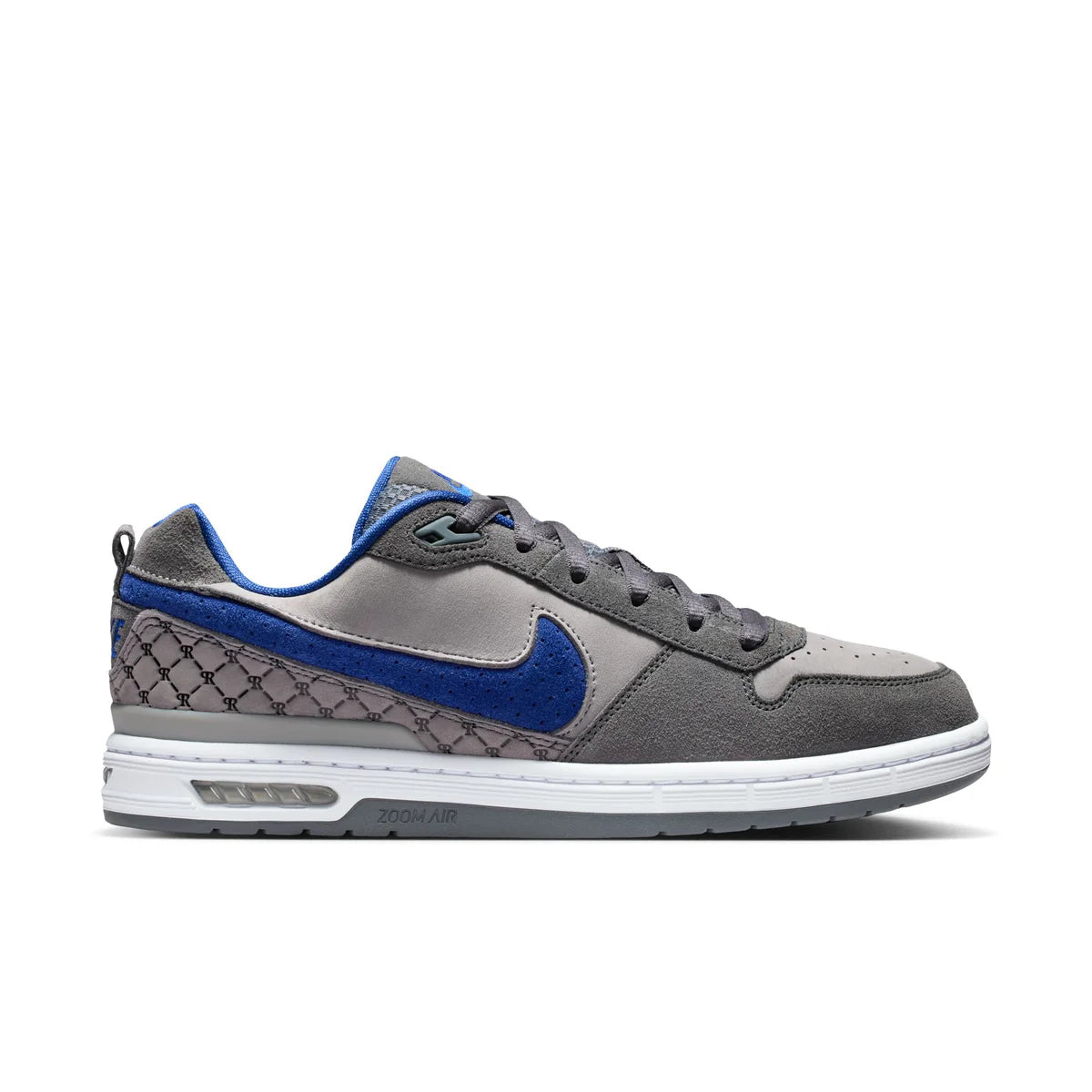 Nike SB Paul Rodriguez Zoom Air Low in Flint Grey/Deep Royal Blue-Flint Grey