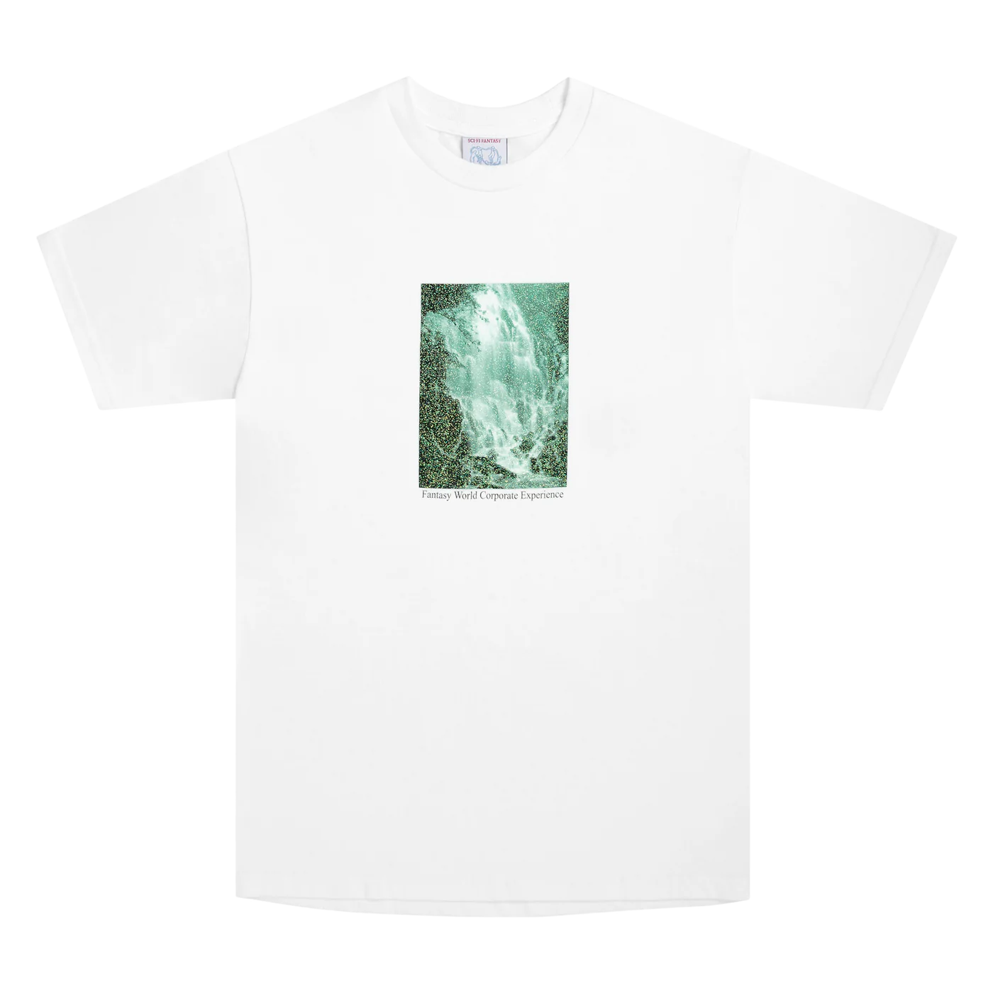 Sci-Fi Fantasy Waterfall T-Shirt in White