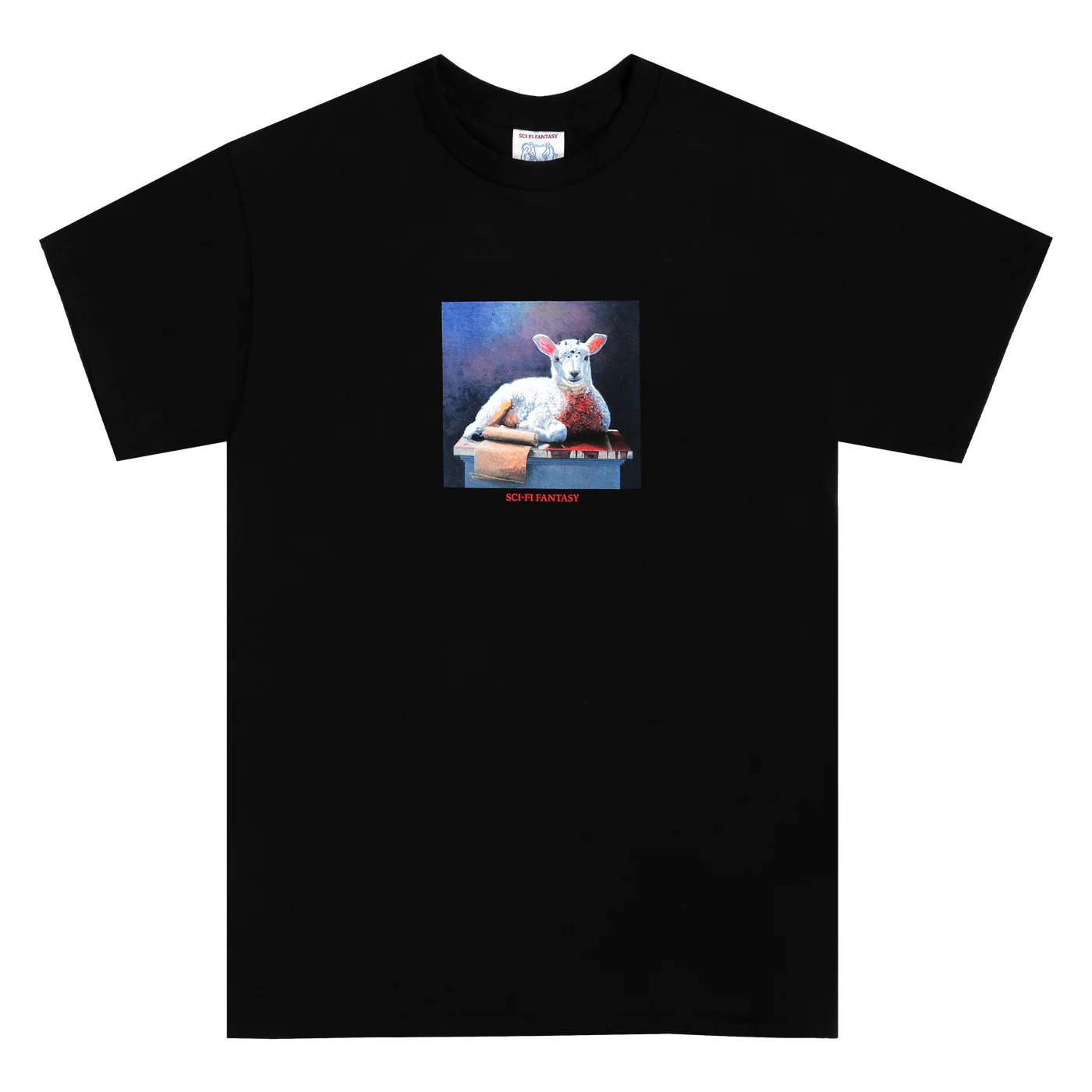 Sci-Fi Fantasy Lamb T-Shirt in Black