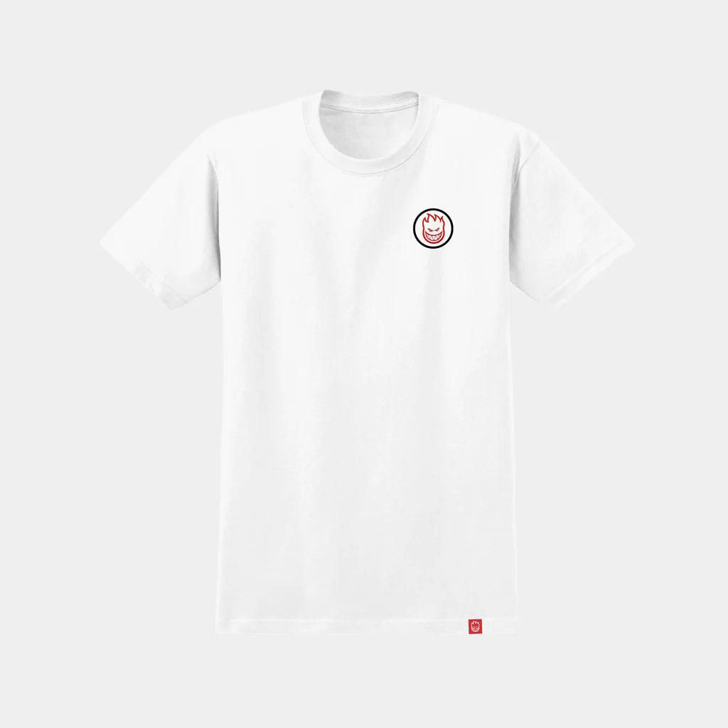 Spitfire Classic Swirl Overlay T-Shirt in White/Red and Black Prints