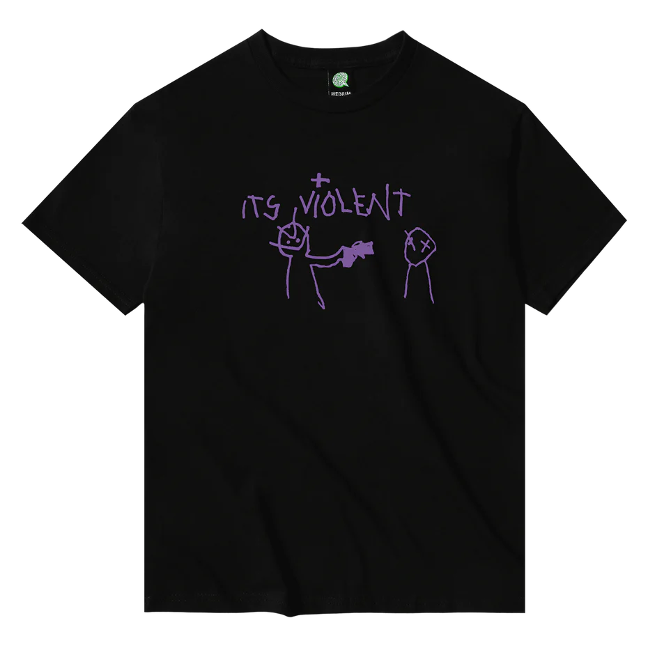 Violet It's Violent T-Shirt in Black