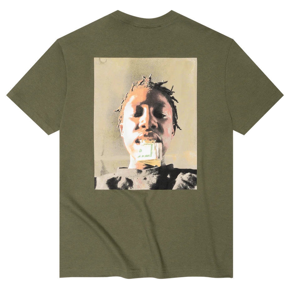 Violet Kader Put Your Money Where Your Mouth Is T-Shirt in Olive