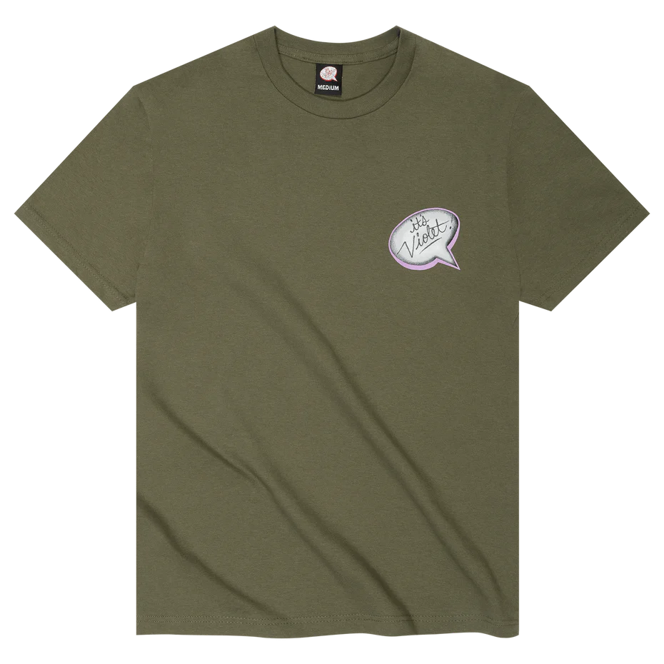 Violet Kader Put Your Money Where Your Mouth Is T-Shirt in Olive