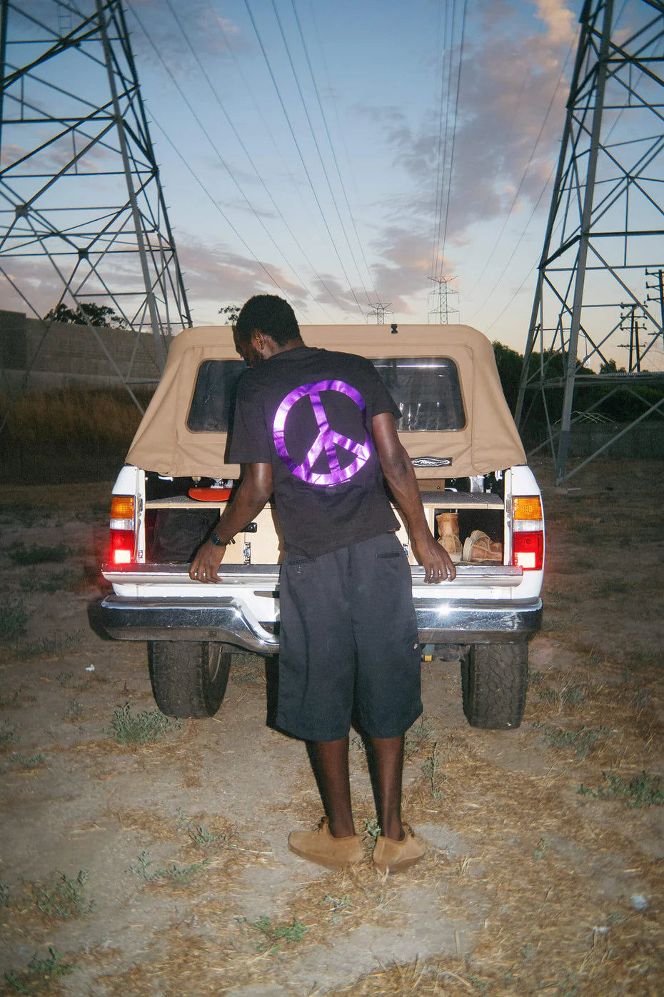 Violet Peace T-Shirt in White