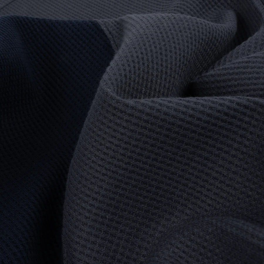 Dime Waffle Polo in Indigo