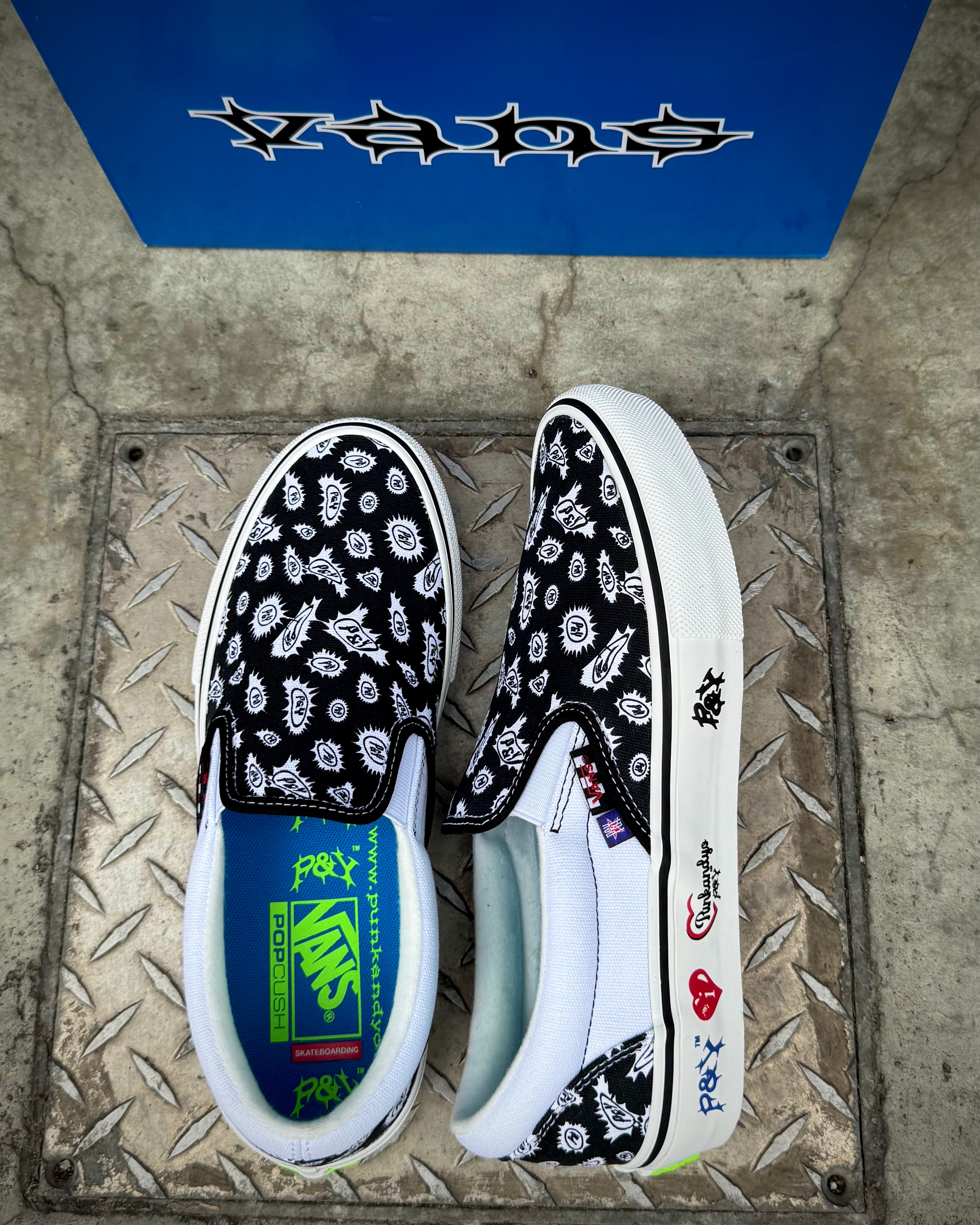 Vans Skate X PUNKANDYO Skate Slip-On in Black/White