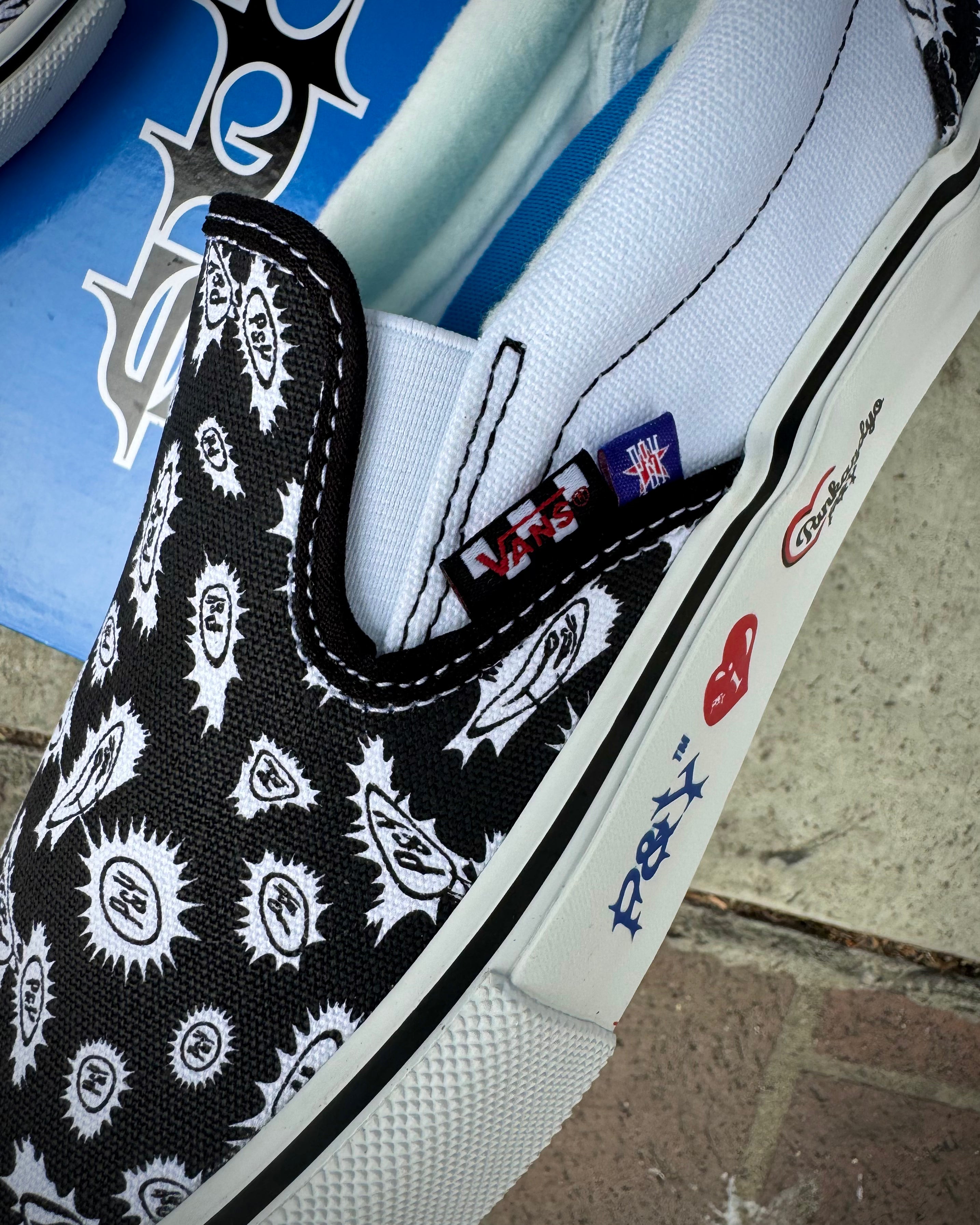 Vans Skate X PUNKANDYO Skate Slip-On in Black/White