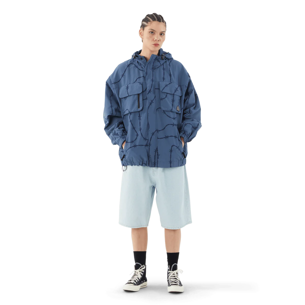 HUF Cromer Short in Stone Wash Indigo