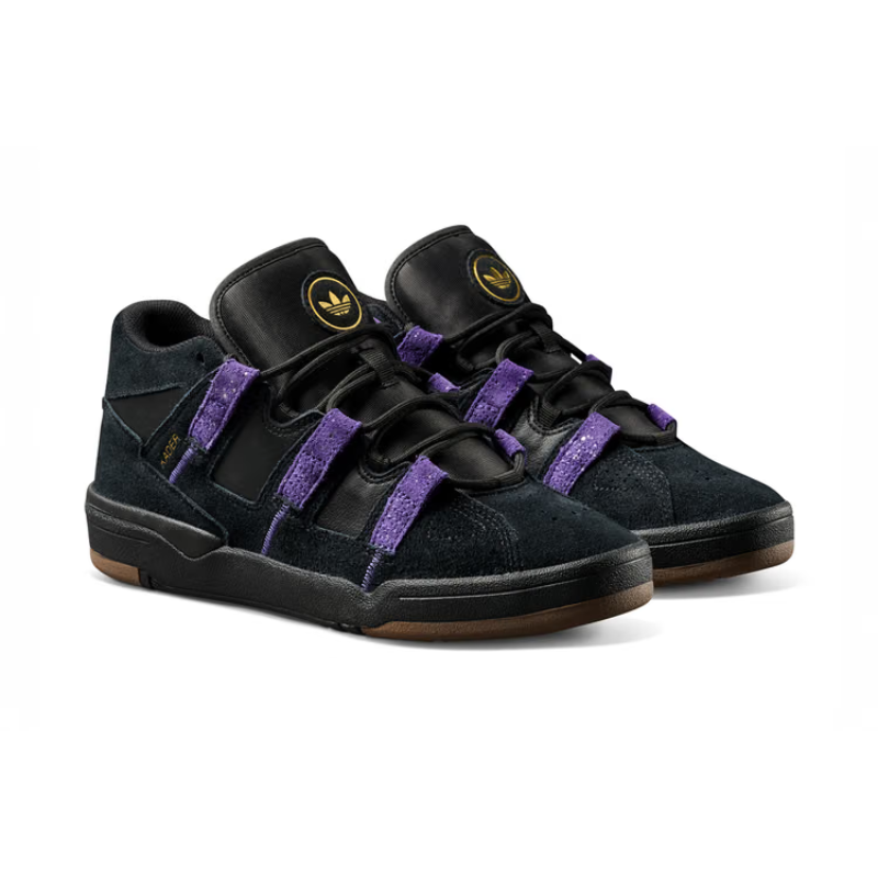Adidas Kader in Core Black/College Purple/Gold Metallic