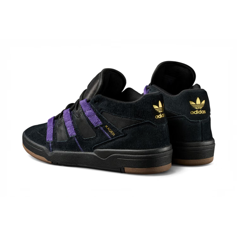 Adidas Kader in Core Black/College Purple/Gold Metallic