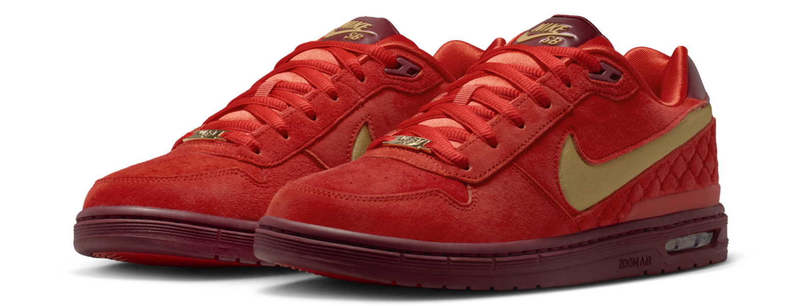 Nike SB Paul Rodriguez Zoom Air Low in Habanero Red/Club Gold-Team Red *PLEASE READ BELOW