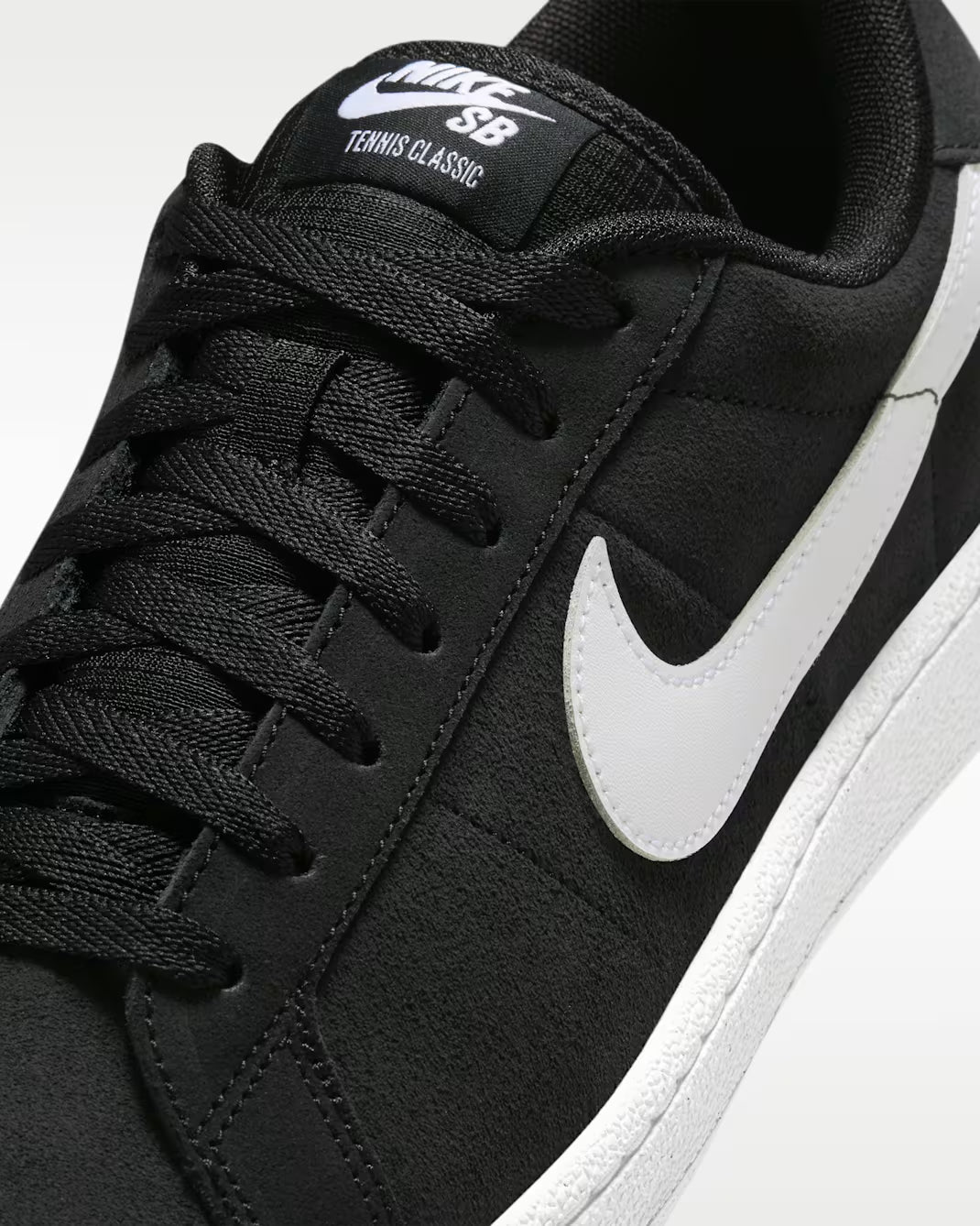 Nike SB Zoom Tennis Classic in Black/White-White