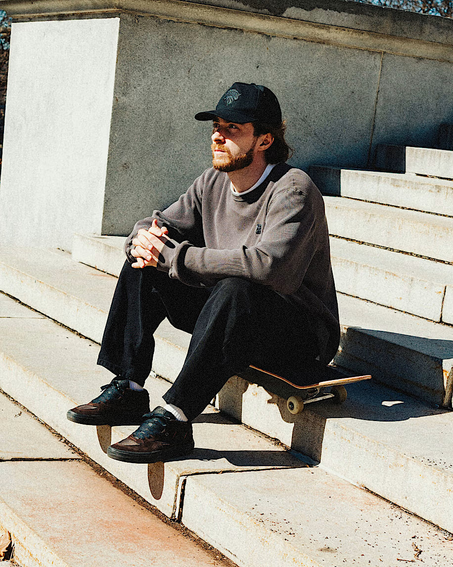 Vans Skate X Dick Rizzo Half Cab Wafflecup in Translucent Sidewall Black/Blue