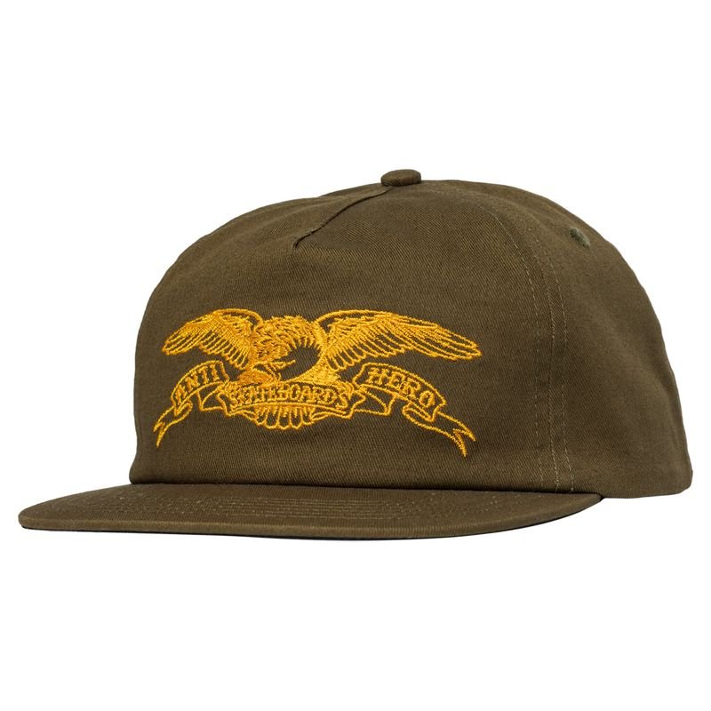 Antihero Basic Eagle Snapback Hat in Brown/Orange - Goodnews Skateshop