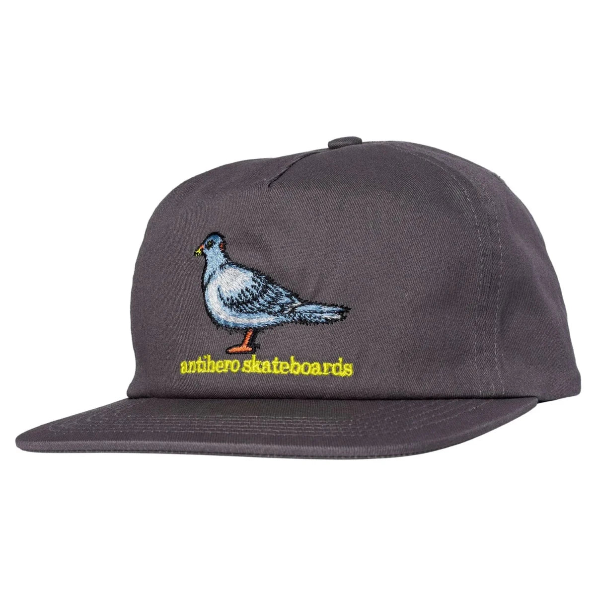 Antihero Lil Pigeon Snapback Hat in Grey/Yellow - Goodnews Skateshop