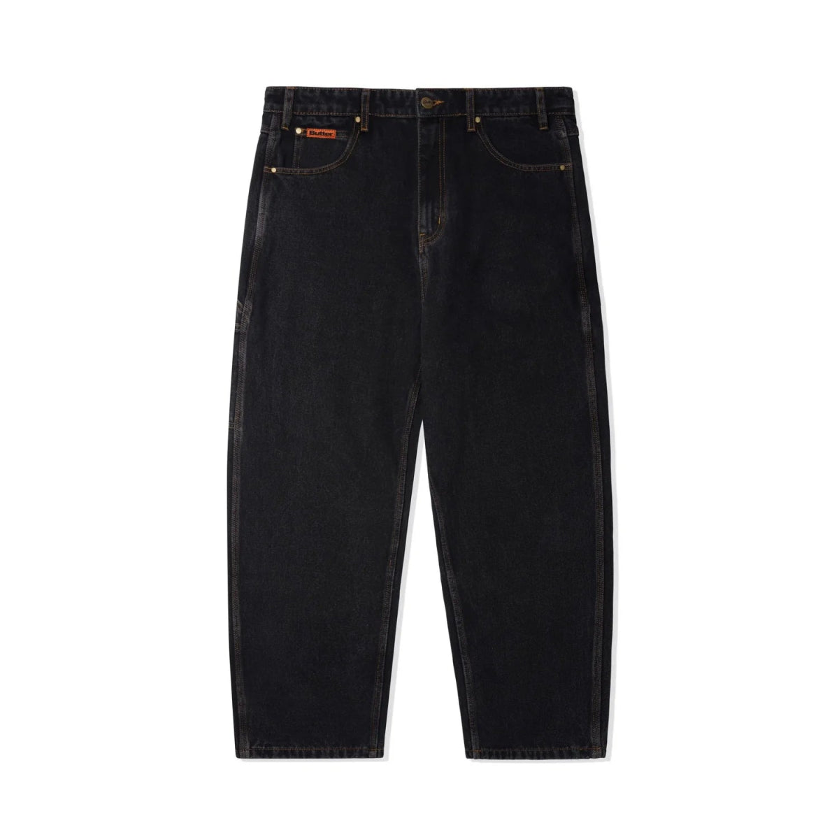 Butter Goods Baggy Denim Jeans in Washed Black - Goodnews Skateshop
