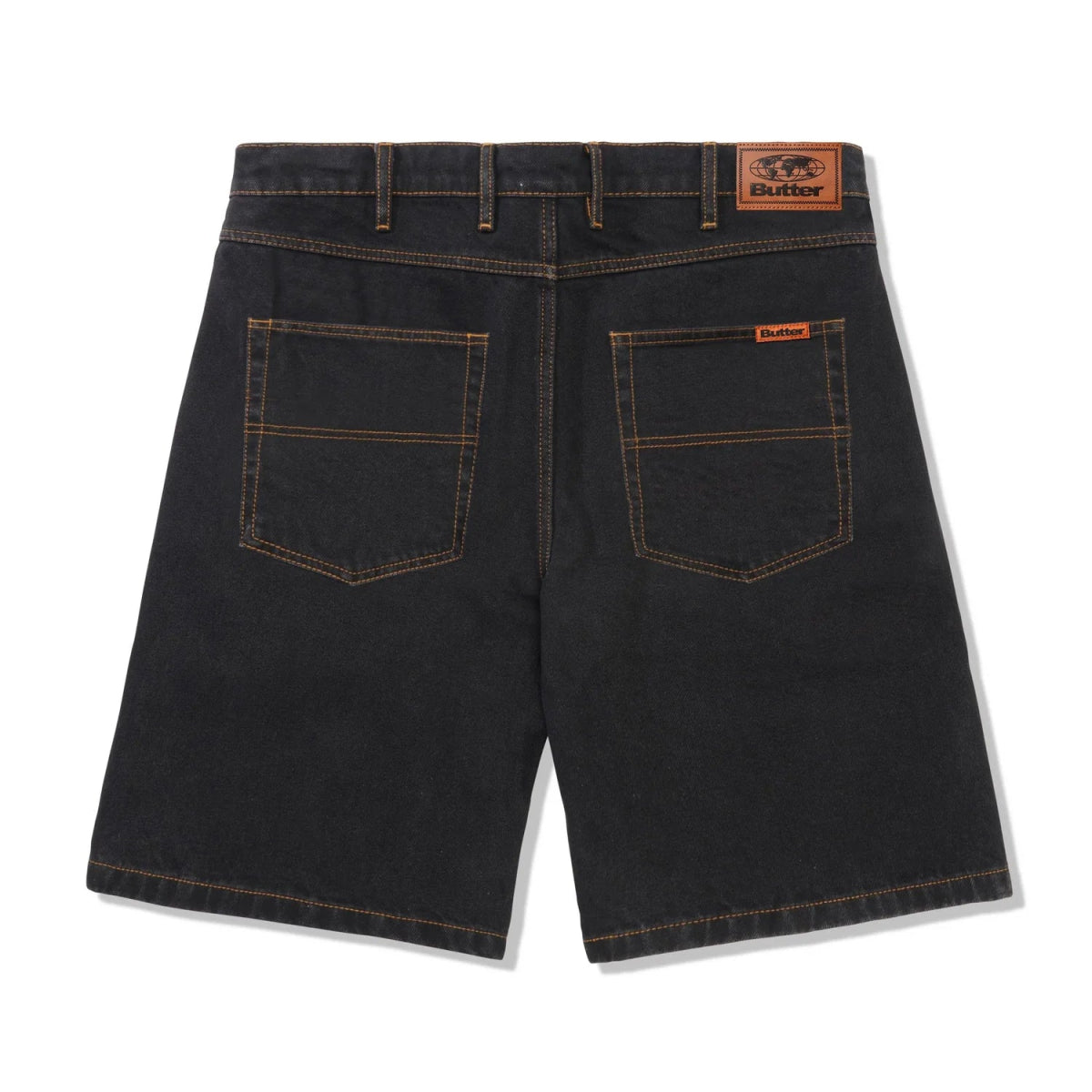 Butter Goods Baggy Denim Shorts in Washed Black - Goodnews Skateshop