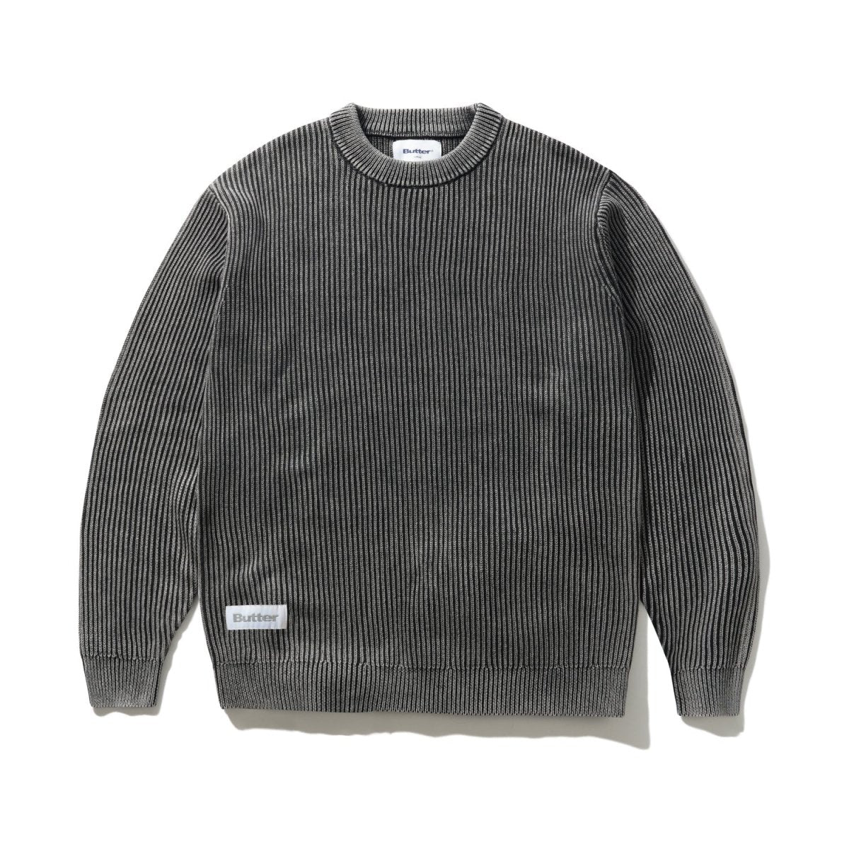 Butter Goods Bleach Knit Sweater in Black - Goodnews Skateshop