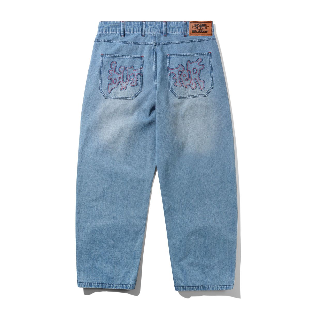 Butter Goods Blotch Denim Jeans in Streaky Blue - Goodnews Skateshop