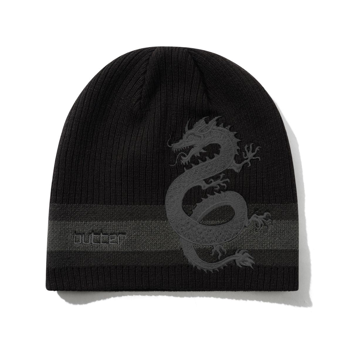 Butter Goods Dragon Skully Beanie in Black - Goodnews Skateshop