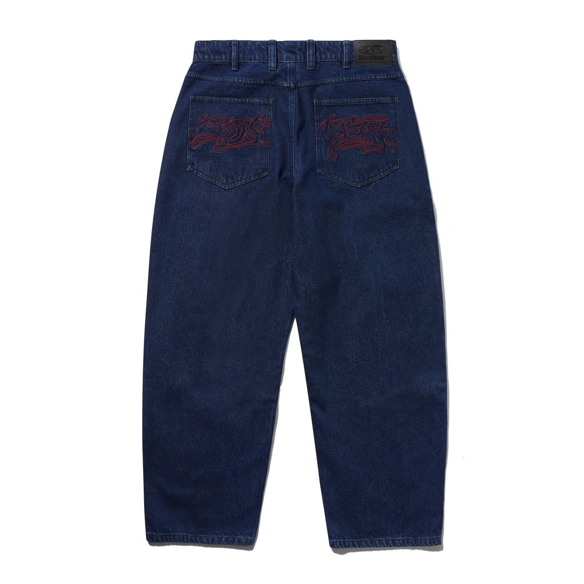 Butter Goods Drummer Baggy Denim Jeans in Raw Dark Indigo - Goodnews Skateshop