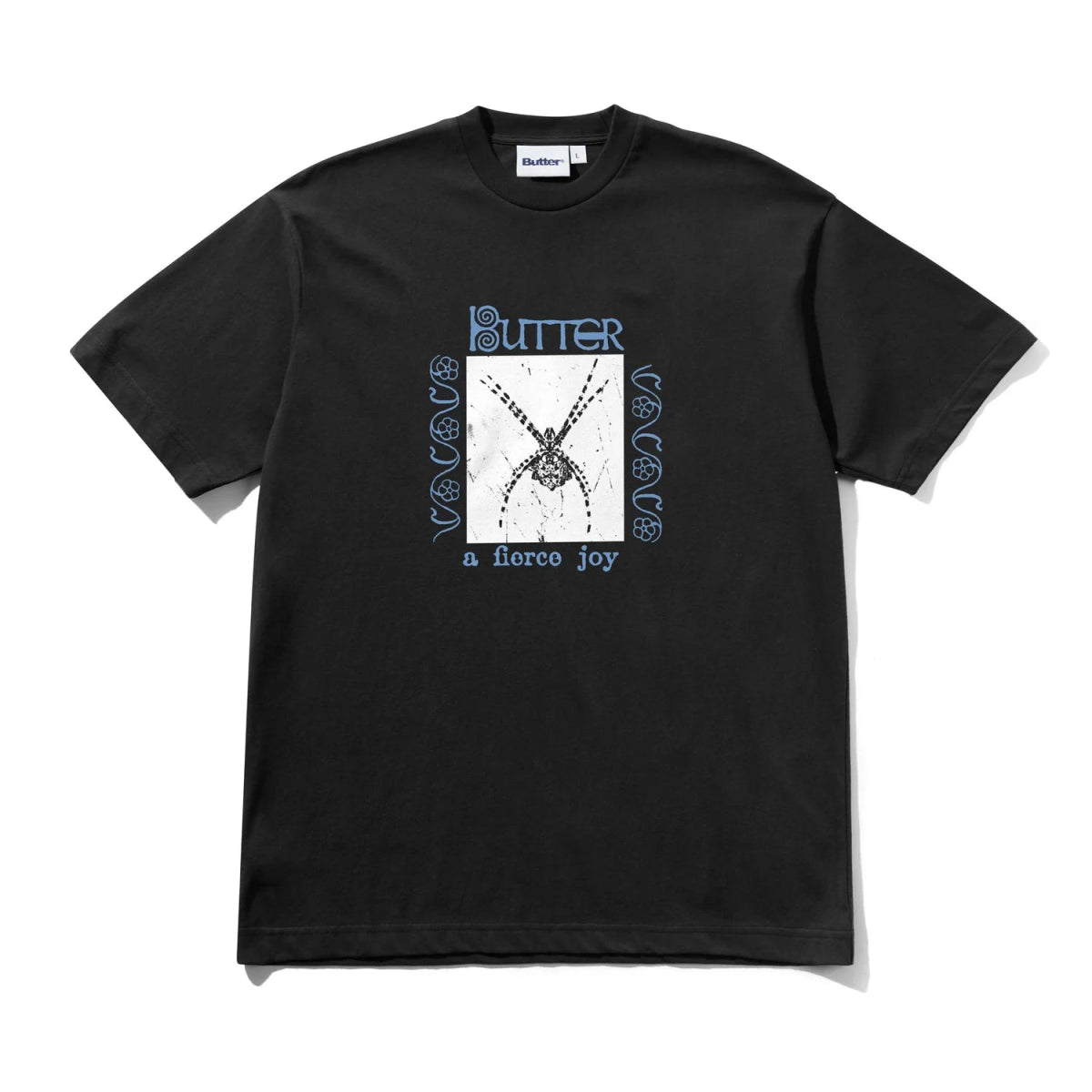 Butter Goods Fierce Joy T-Shirt in Black - Goodnews Skateshop
