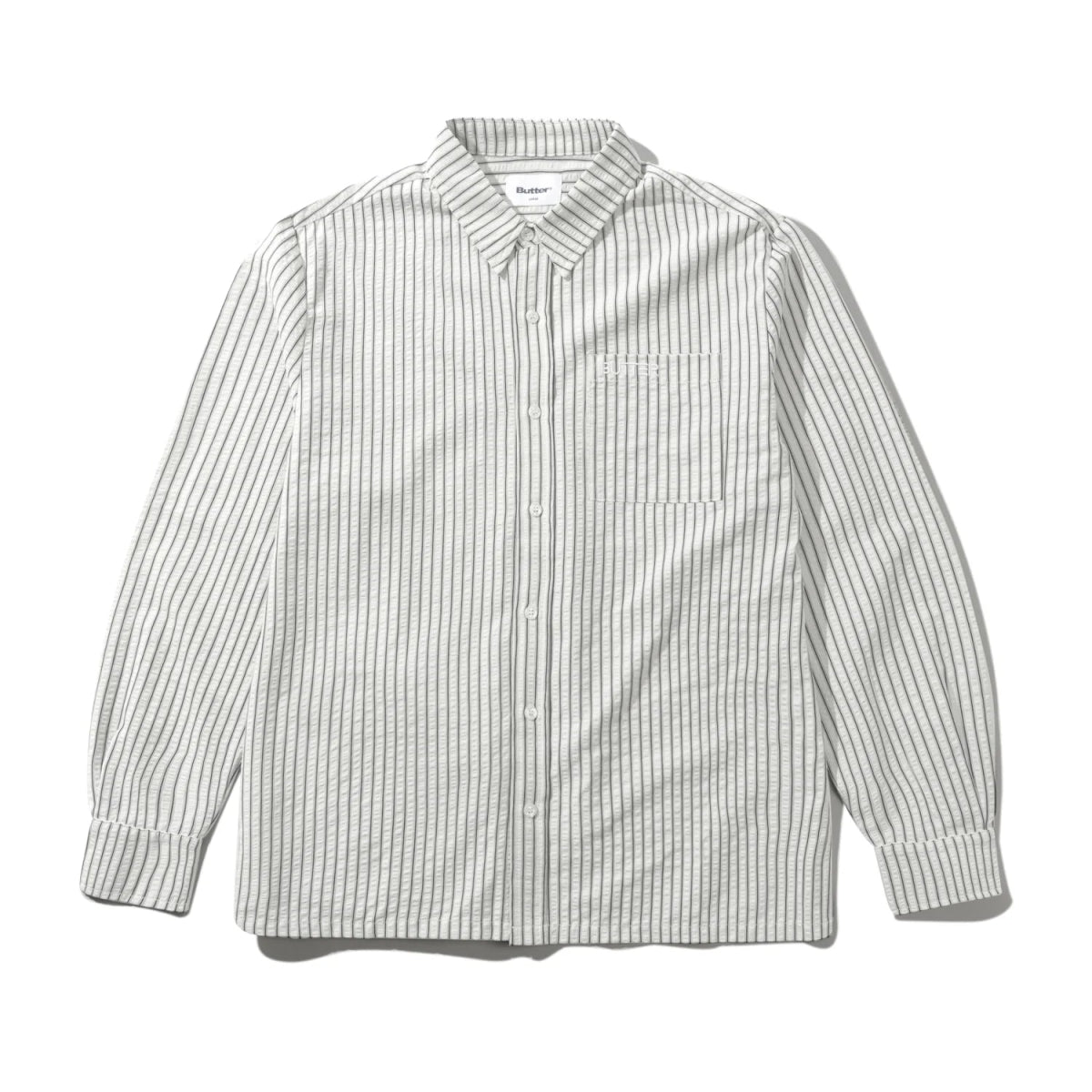 Butter Goods Lines Shirt in White - Goodnews Skateshop
