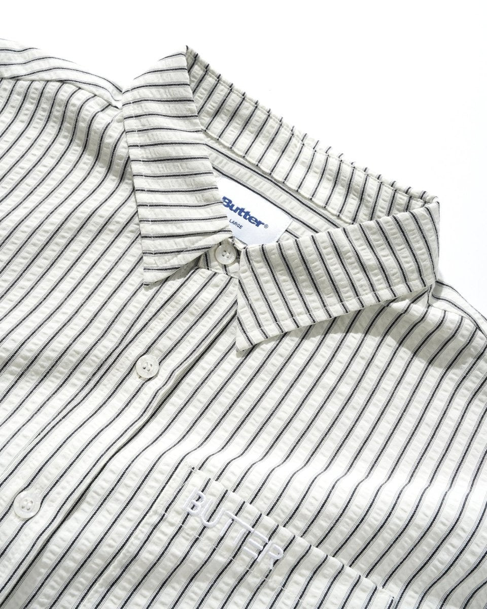 Butter Goods Lines Shirt in White - Goodnews Skateshop
