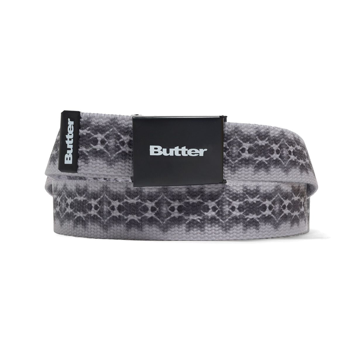 Butter Goods Logo Woven Belt in Grey - Goodnews Skateshop