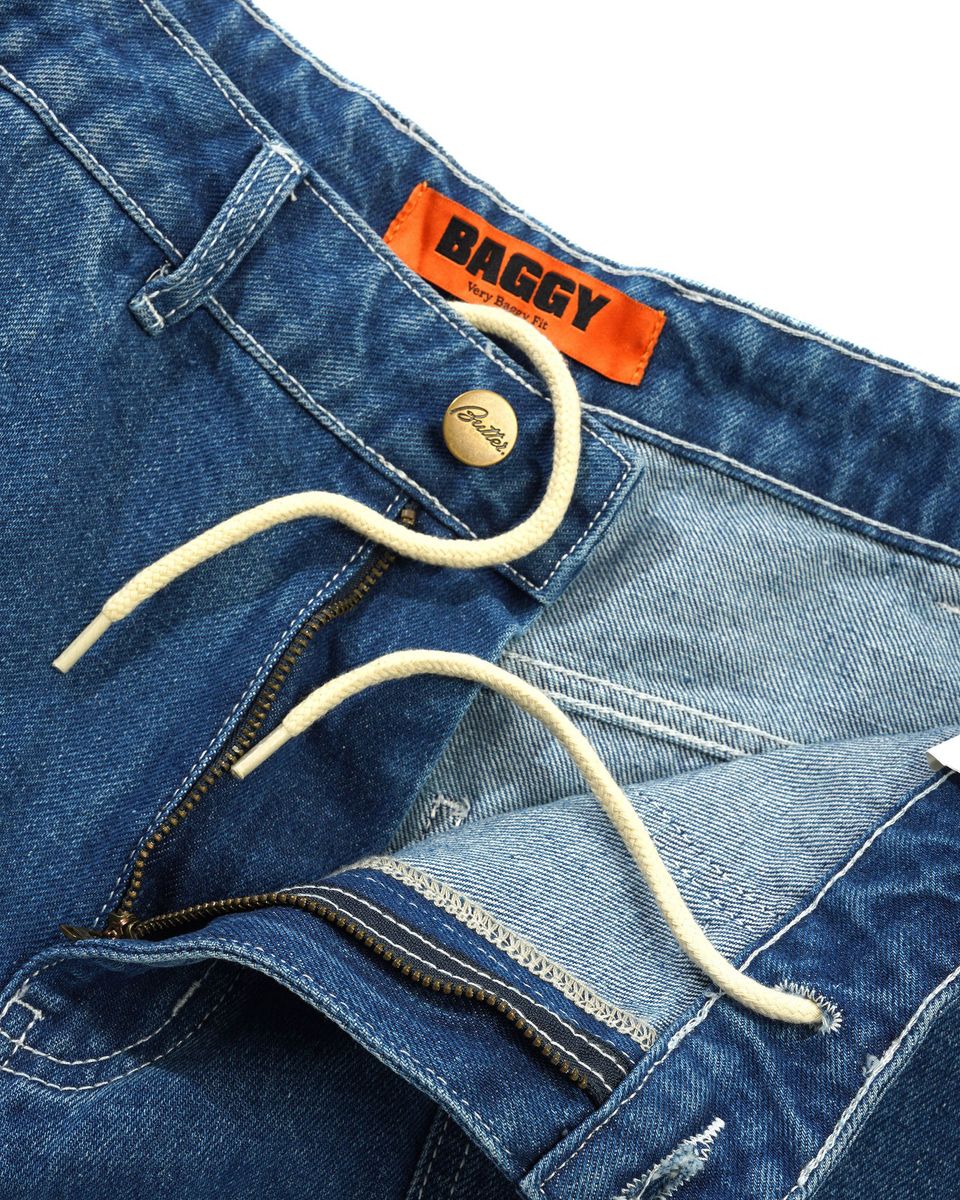 Butter Goods Scribble Denim Jean in Mid Blue - Goodnews Skateshop