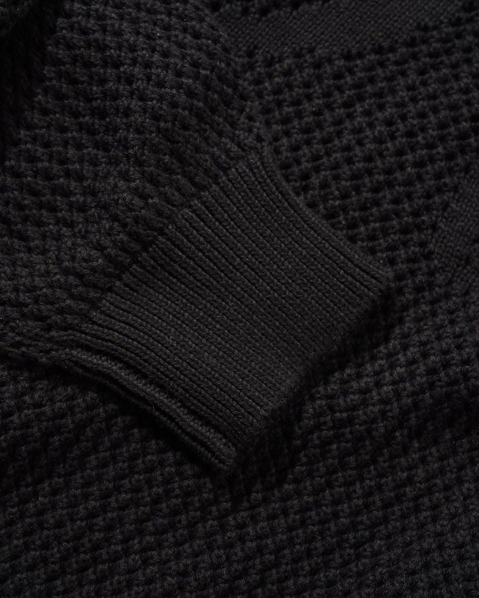 Butter Goods Scribble Knit Sweater in Black - Goodnews Skateshop