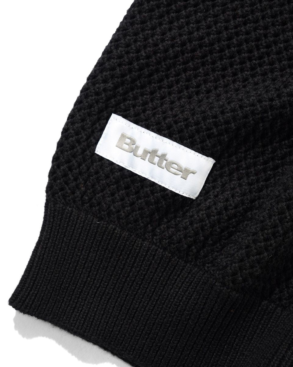 Butter Goods Scribble Knit Sweater in Black - Goodnews Skateshop