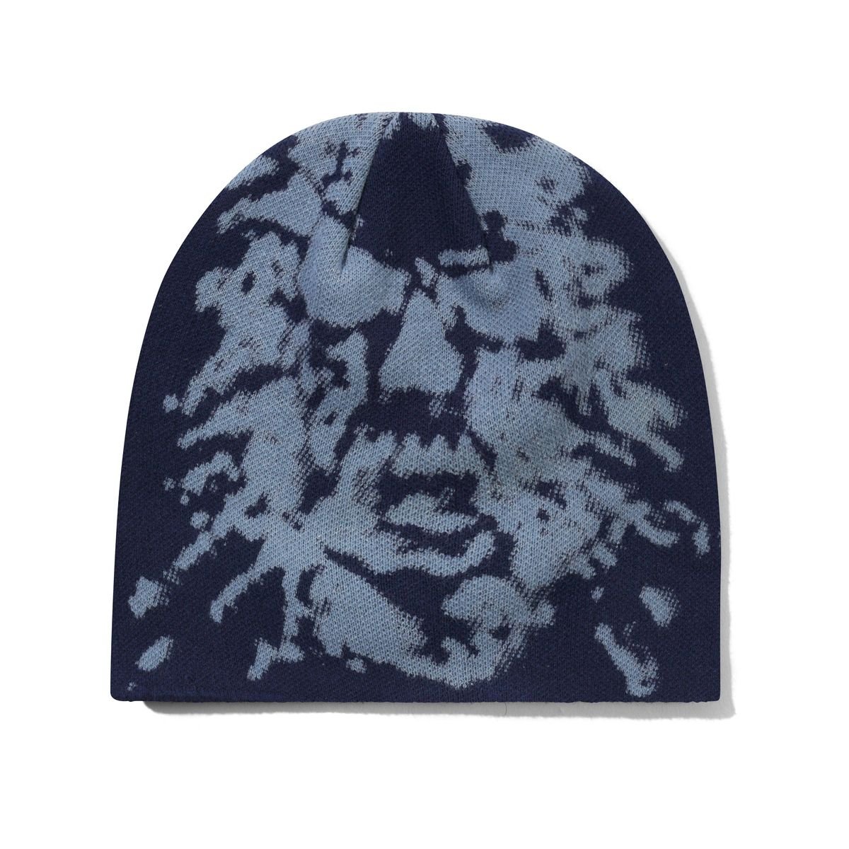 Butter Goods Shout Skully Beanie in Navy - Goodnews Skateshop