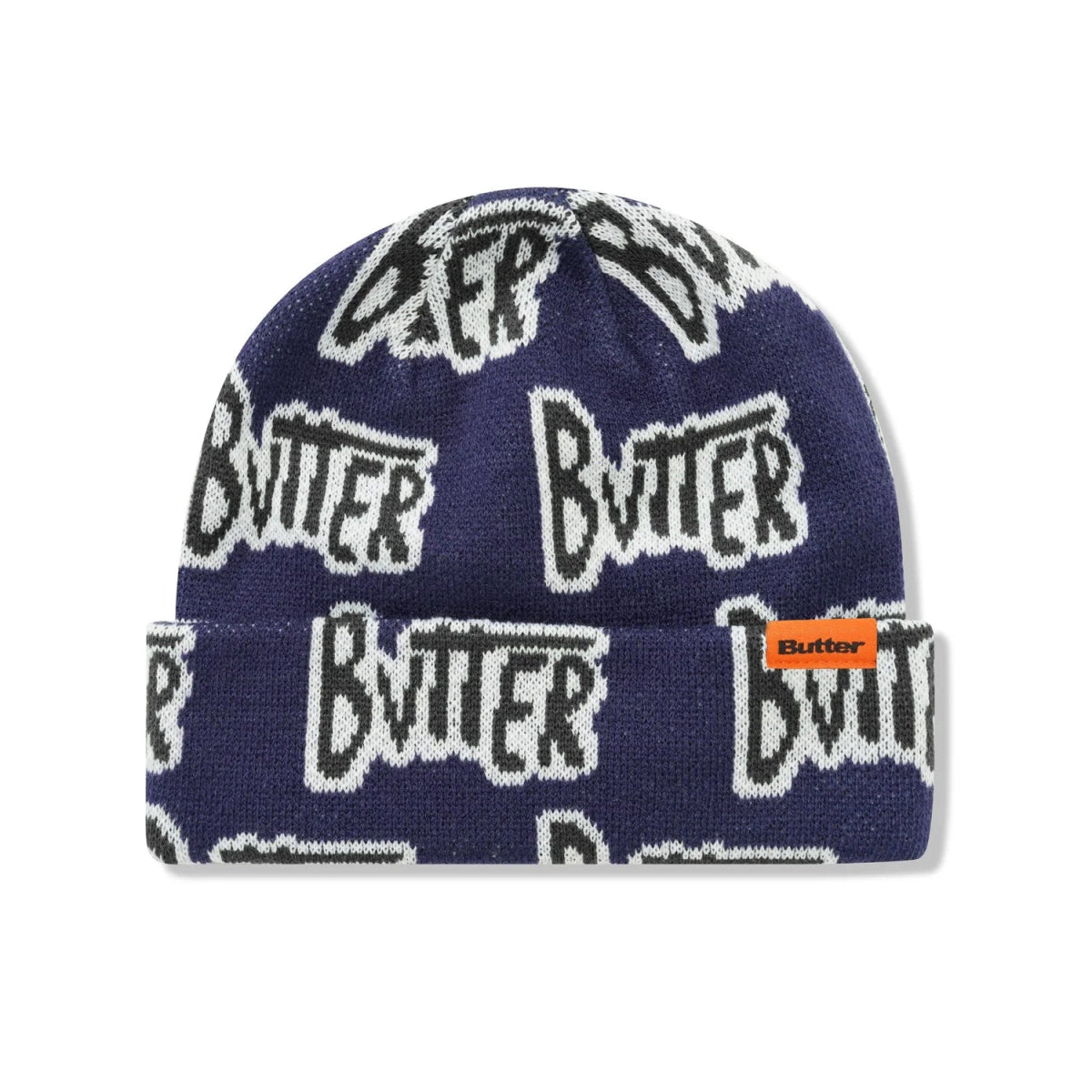 Butter Goods Sketch Cuff Beanie in Navy - Goodnews Skateshop