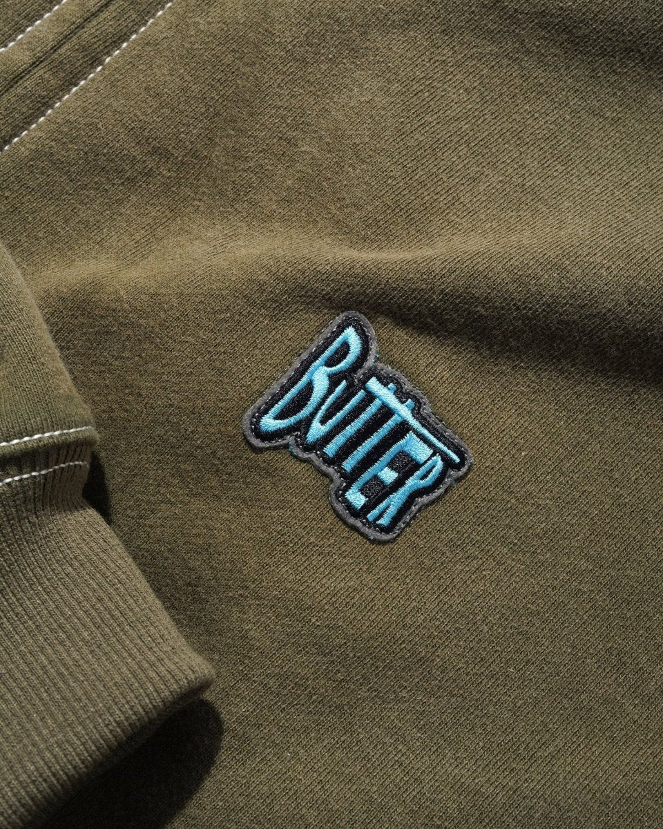 Butter Goods Sketch Zip - Thru Hoodie in Army - Goodnews Skateshop