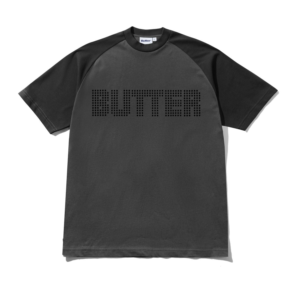 Butter Goods Stars Raglan T-Shirt in Black - Goodnews Skateshop