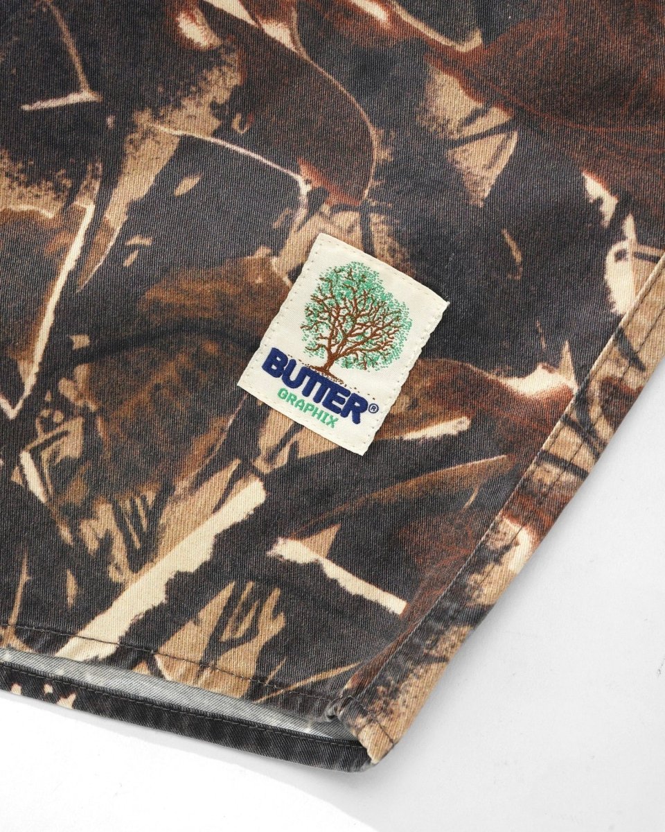 Butter Goods Washed Pocket Longsleeve Shirt in Camo - Goodnews Skateshop