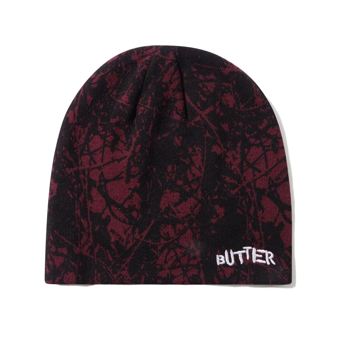 Butter Goods Woods Camo Skully Beanie in Rust - Goodnews Skateshop