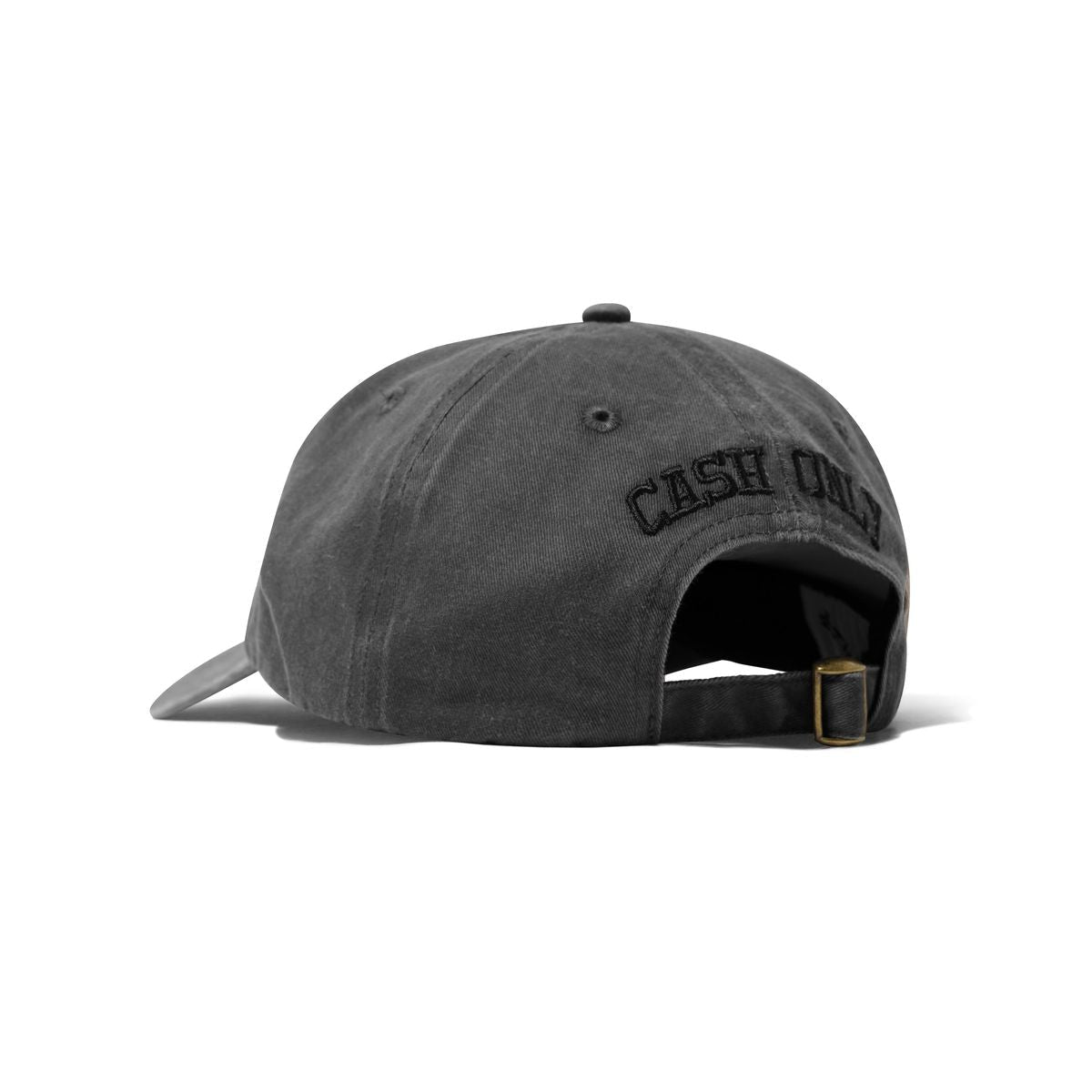 Cash Only Campus 6 Panel Cap in Washed Black - Goodnews Skateshop