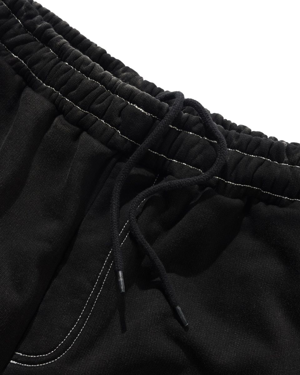 Cash Only Stripe Fleece Sweatpants in Washed Black - Goodnews Skateshop