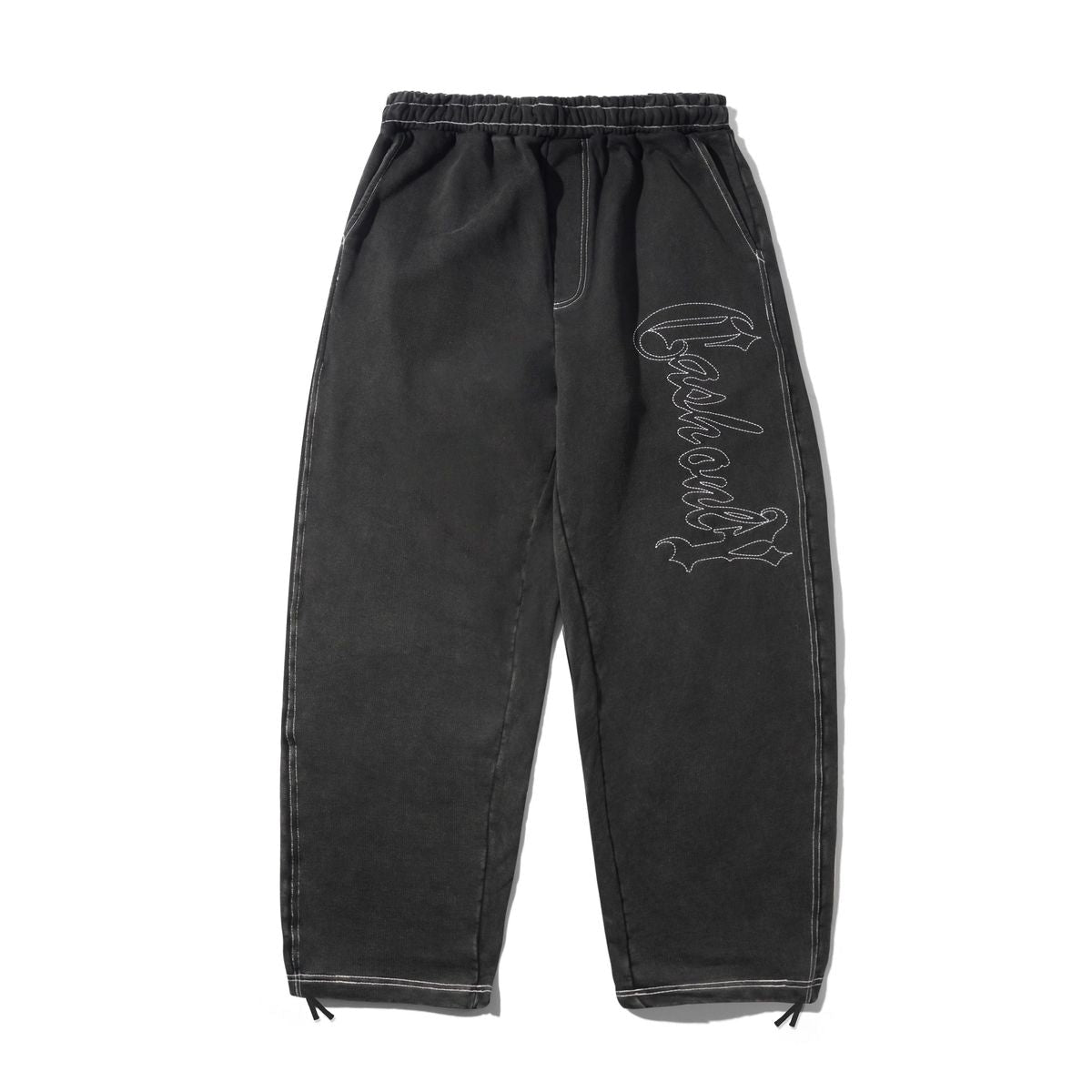 Cash Only Stripe Fleece Sweatpants in Washed Black - Goodnews Skateshop