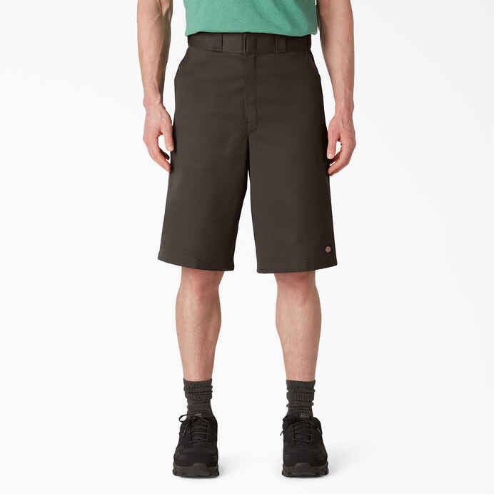 Dickies 13" Loose Fit Flat Front Work Shorts in Dark Brown - Goodnews Skateshop