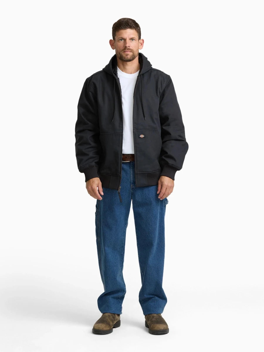 Dickies Hooded Duck Bomber Jacket in Black - Goodnews Skateshop